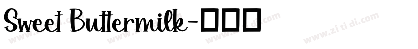 Sweet Buttermilk字体转换
